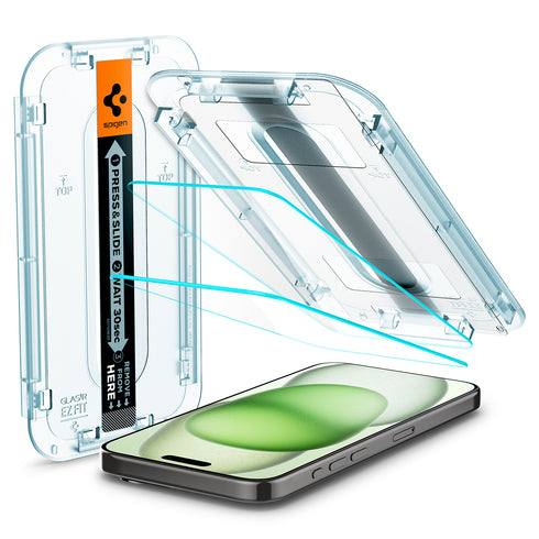 Spigen iPhone 15 Series Screen Protector GLAS.tR EZ Fit | Sensor Protected